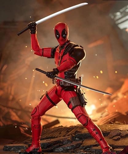 JAMRYSE ZD Toys Wolverine Action Figure, Movie Collectible Edition, 1/10 Scale Full Set Articulated Figure, 7 Inches (Deadpool) thumbnail 5