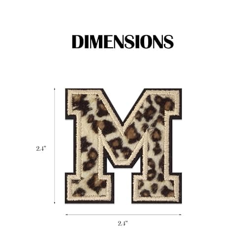YOUTEER 26 Pcs Chenille Iron on Letter Patches, Alphabet Patch Letters Embroidered for Clothes, Dress, Hat, Jeans, Shoes Bags, DIY Supplies, Leopard. thumbnail 2