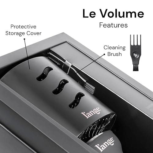 L'ANGE HAIR Le Volume 2-in-1 Titanium Blow Dryer Brush | Hot Air Brush for Hair Drying & Styling | Ionic Oval Barrel for Smooth, Frizz-Free Volume | (Black – 60mm) thumbnail 6