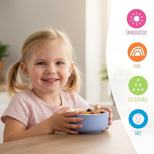 Elk and Friends Kids/Toddler Porcelain Bowls + Suction Sleeves | 4pk | Suitable for Babies | Silicone Suction Sleeve | Microwave + Dishwasher Safe | Baby-Led Weaning Supplies thumbnail 9