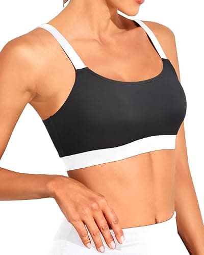Tempt Me Women Sports Bra Swim Crop Tops Only | Scoop neck, Bathing suits top, Removable cups, Adjustable straps thumbnail 4