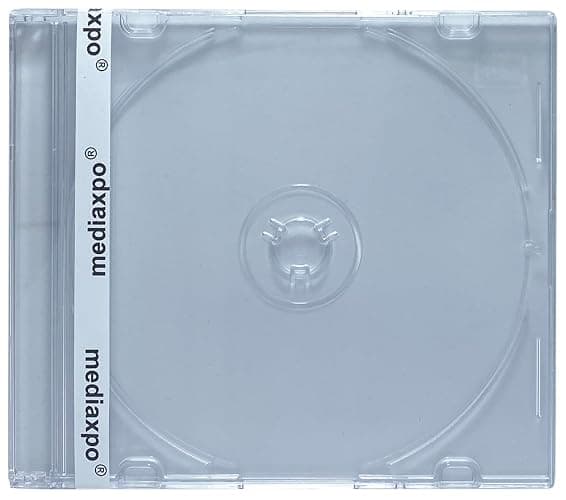 MediaXPO Slim Clear CD Jewel Cases - Pack of 10, Durable Storage for CDs/DVDs, Lightweight and Transparent Design thumbnail 2