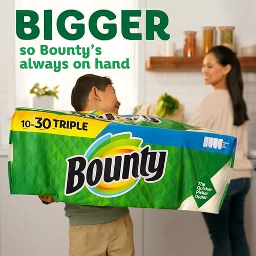 Bounty Select-A-Size Paper Towels, White, 8 Double Plus Rolls = 20 Regular Rolls thumbnail 7