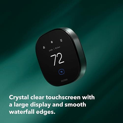 ecobee Smart Thermostat Premium with Smart Sensor and Air Quality Monitor - Programmable Wifi Thermostat - Works with Siri, Alexa, Google Assistant, Black thumbnail 16
