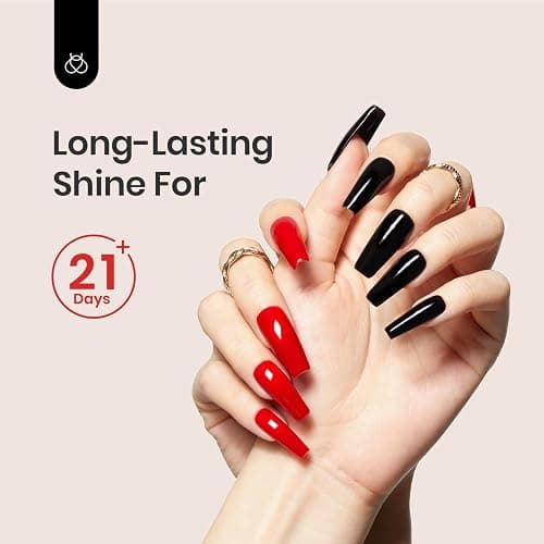 Beetles 2 Pcs 15ml No Wipe Gel Top Coat and Base Coat Set - Shine Finish and Long Lasting, Soak Off LED Nail Lamp Gel Base Top Coat Finish Nail Art Design Manicure Gifts for Women thumbnail 4