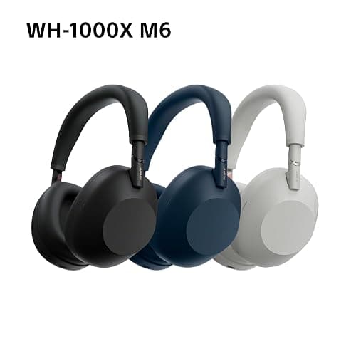 Sony WH-1000XM6 Flagship Noise Cancelling Over-Ear Wireless Bluetooth Headphones, Signature Hi-Res Sound, Ultimate Comfort, Foldable Design, Durable Case, 30 HR Battery, iOS & Android - Silver - Silver thumbnail 14
