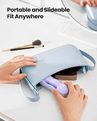 Gaiatop Portable Handheld Fan Slide, 3 Speed, Gifts for Women Girls Purple | Cute Cloud Design, Small Pocket Size, Soft Blades, USB Rechargeable, Mini Personal Cooling Fan for Makeup Travel Essentials thumbnail 3