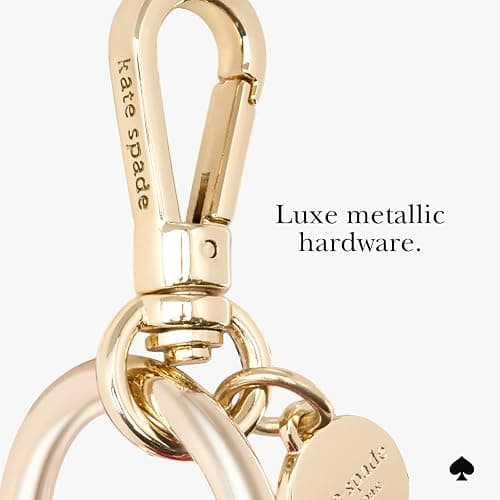 kate spade new york AirTag Charm Keychain - Heart-Shaped AirTag Holder with Luxe Gold Ring Clip for Bags, Luggage, Keys, and More - Classic Red thumbnail 5