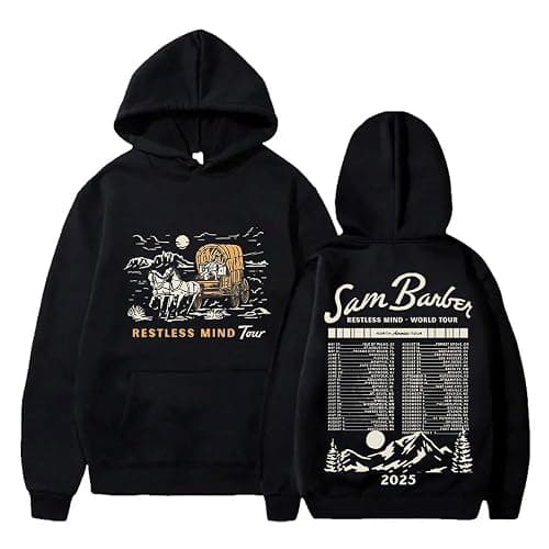 Sam Barber Restless Mind 2025 Tour Hoodies Long Sleeve Streetwear Women Men Hooded Sweatshirts - Image 1
