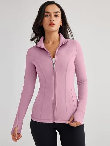 Trendy Queen Womens Lightweight Zip Up Jackets 2025 Athletic Hoodies Fall Gym Shirts Running Workout Clothes with Pocket thumbnail 2