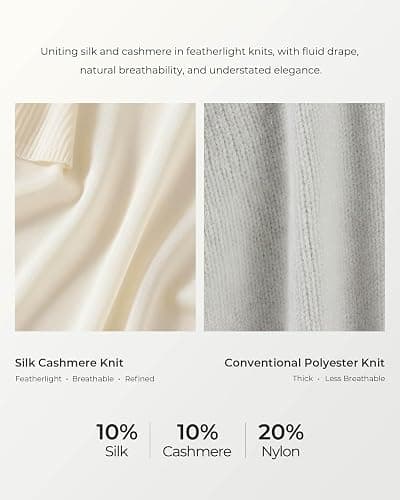 SUUKSESS Women Silk Cashmere Blend Cardigan Sweaters Summer Button Up Knit Outfits thumbnail 4