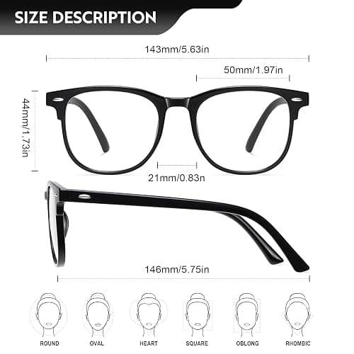 Okany 3 Pack Blue Light Blocking Glasses for Women Men, Round Computer Glasses Anti Eye Strain/UV/Glare Gaming Glasses thumbnail 2