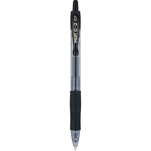 Pilot G2 Premium Gel Roller Pens 0.7, Fine Point Smooth Writing Pens Black, Pack of 12 thumbnail 7