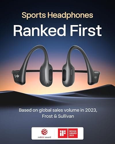 SHOKZ OpenRun Pro-Bone Conduction Headphones, Open-Ear Bluetooth Wireless Sport Headphones for Running and Workout, Sweat Resistant, Long Battery Life, Premium Deep Bass, Mic，with Hair Band, Black thumbnail 2