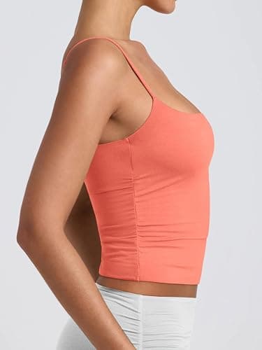 PINKMSTYLE Women's Basic Double Lined Scoop Neck Tank Tops Adjustable Cami Tank Summer Sleeveless Tops thumbnail 3