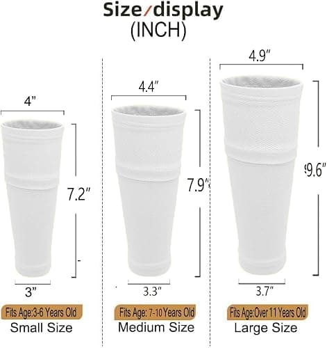 Soccer Shin Guards for Kid Youth Teen Adult - Shin Guards Sleeves with Inserted Pocket Cushion Protection Reduce Shocks and Injuries for TeamSports thumbnail 6