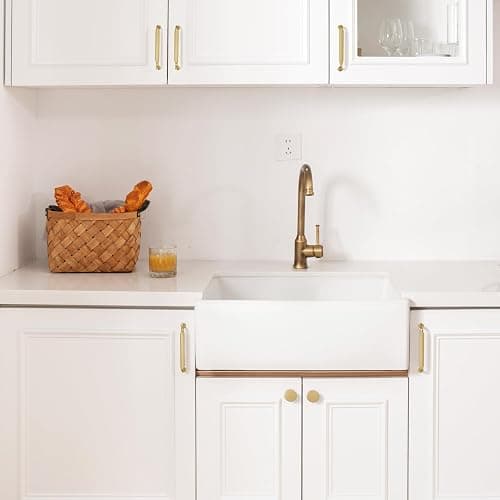Goldenwarm 10 Pack Brushed Brass Cabinet Knobs Round Gold Drawer Knobs Kitchen Cabinet Handles Solid Zinc Alloy Pulls for Bathroom Dresser Hardware thumbnail 2