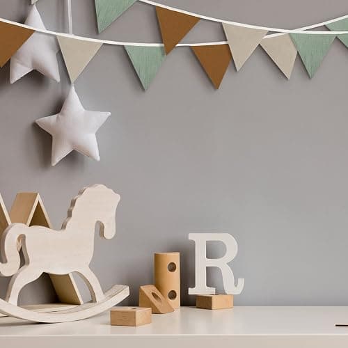 Oudain 2 Pcs Pennant Banner Flags Nursery Garland Triangle Bunting Flags Playroom Wall Decor Banner for Nursery Baby Shower Birthday Boho Wedding Party Event, Each 7.75 ft(Retro Color) thumbnail 6