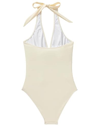 SUUKSESS Women Sexy Tummy Control One Piece Swimsuits Halter Push Up Bathing Suits thumbnail 3