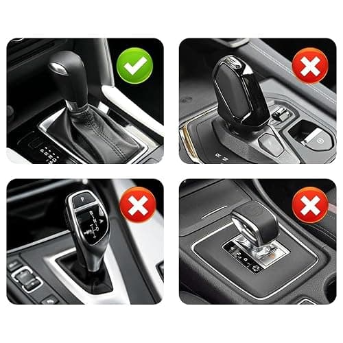 Leather Gear Shift Cover Diamond Embroidery Design,Durable Shift Knob Cover for Shift Lever Protection,Universal Car Gear Shift Cover Car Decorative Accessory Suitable for Cars,Trucks,SUVs (Black/Red) thumbnail 6