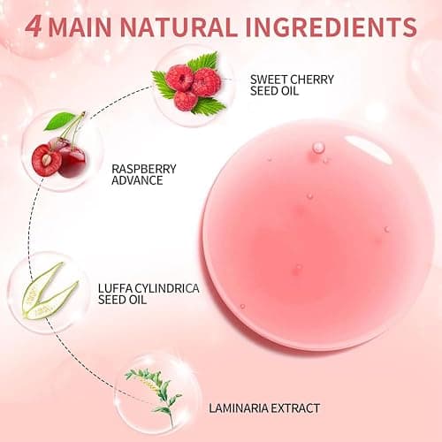 Hydrating Lip Glow Oil, Moisturizing Lip Glow Oil, Nourishing Glossy Transparent Lip Oil, Plumping Lip Oil, Lip Balm, Non-sticky Tinted Toot Lip Balm for Lip Care (PINK)0.2 OZ thumbnail 6