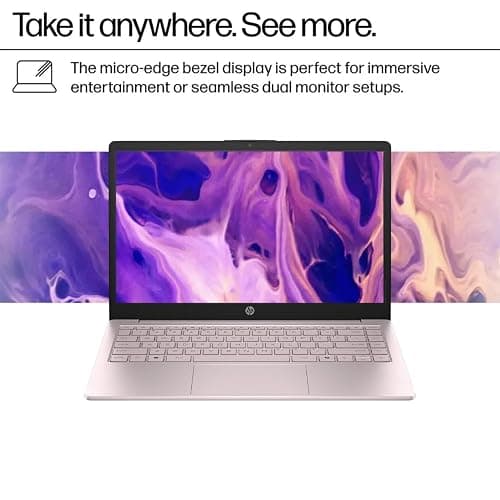 HP 14 Ultrabook • Back to School Limited Edition w/Microsoft 365 • Intel 4-Core CPU • 8GB RAM • 1.6TB Storage (128GB OnBoard w/ 512GB Portable Drive + 1TB OneDrive) • Tranquil Pink • Win 11 - 8GB RAM - Tranquil Pink thumbnail 4
