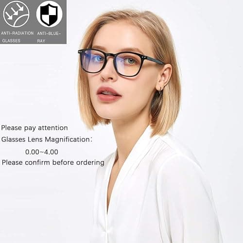 Henotin 3 Pack Blue Light Blocking Reading Glasses,Spring Hinge Computer Readers for Men Women,Anti UV Ray Filter Eyeglasses thumbnail 4