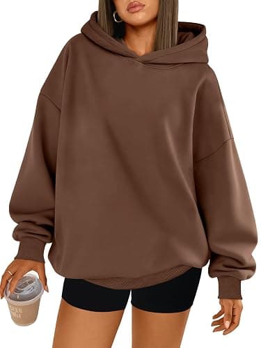 Trendy Queen Womens Oversized Hoodies Comfy Sweatshirts Fall Fashion 2025 Outfits Casual Tops Fleece Clothes with Pockets - Image 1