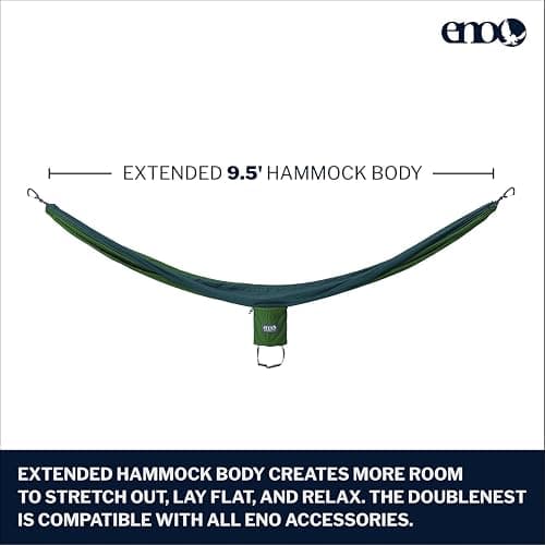 ENO, Eagles Nest Outfitters DoubleNest Lightweight Camping Hammock, 1 to 2 Person, Special Edition Colors, ATC thumbnail 2