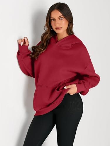 Trendy Queen Womens Oversized Hoodies Fleece Sweatshirts Fall Fashion Pullover Sweaters Winter Clothes thumbnail 2