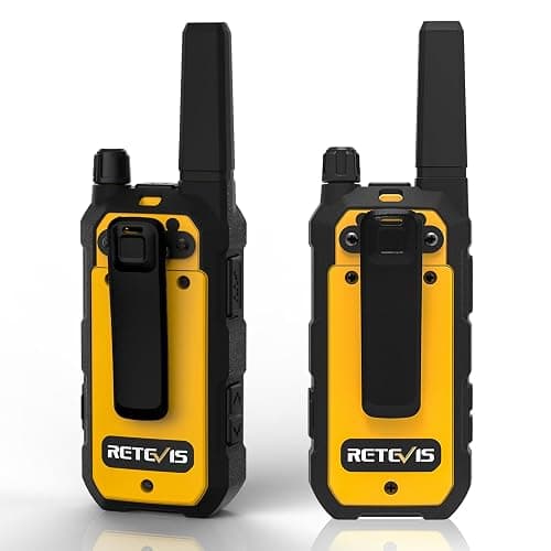 Retevis RB48 Waterproof Walkie Talkies, Heavy Duty Two Way Radio, Advanced Triple Proof, Vibration Call, USB-C, SOS,2000mAh, NOAA, 2 Way Radio(2 Pack) Yellow thumbnail 17