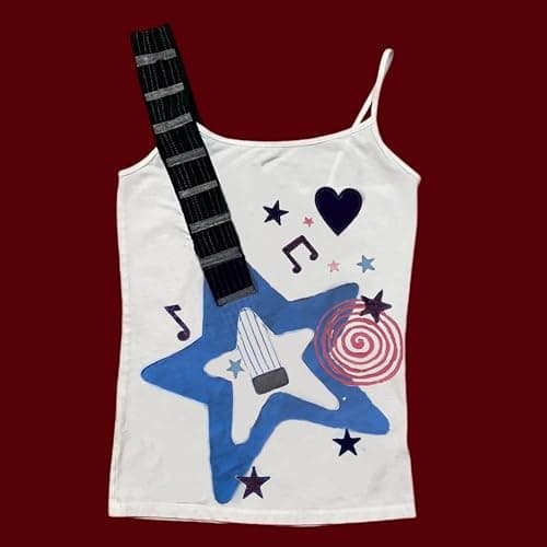 Y2K Punk Rock Tank Top for Women Vintage Graphic Camisole Harajuku Gothic Aesthetic Crop Shirt Grunge Emo Alt Clothes thumbnail 4