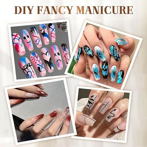 12 Colors Nail Art Pens Set, Nail Art Markers Polish Pen for 3D Nail Art, Drawing Painting Liner Brush for DIY Nail Art Beauty Adorn Manicure Tools (12 colors) thumbnail 6
