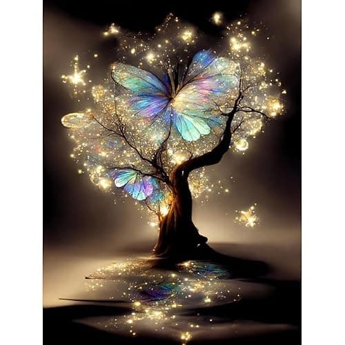 WUDWL Diamond Painting Kits for Adults - Tree of Life DIY 5D Diamond Art Kits Full Drill Diamond Dots Paintings with Diamonds Gem Art and Crafts Home Decor 12x16inch - q-032