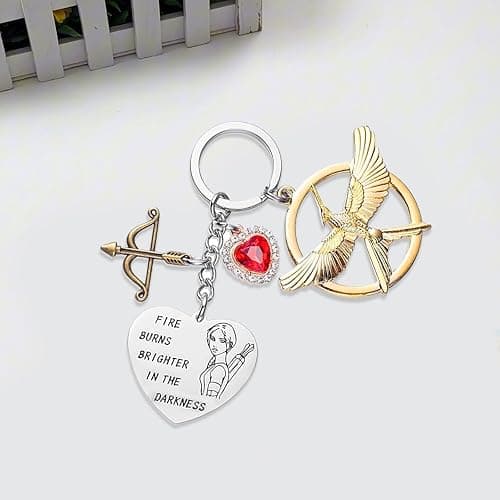 Hunger Merch Keychain,The Hunger Games Mockingjay Keychain for Hunger Games Movie Enthusiasts,Movie Fans Gifts thumbnail 4