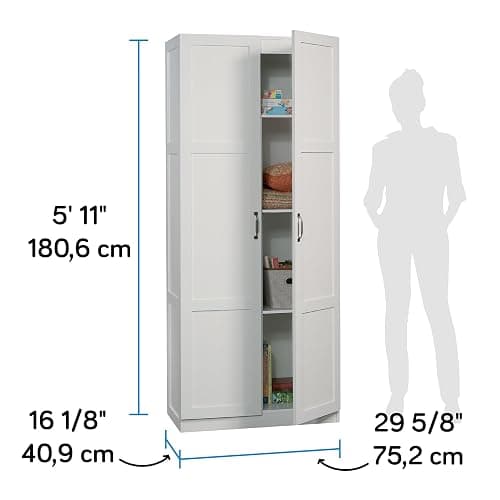 Sauder Select Storage Cabinet/ Pantry cabinets, White finish thumbnail 3