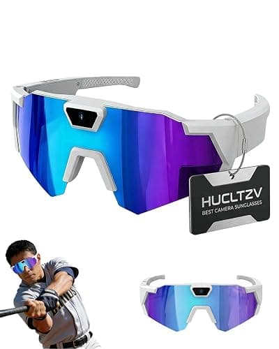 HUCLTZV POV Glasses 4K Baseball Sunglasses Camera Smart Men Women Video Action 2026 Upgrade Eyeglasses Running Style Meets Function Sports Cycling Hiking HD (Blue) - Image 1
