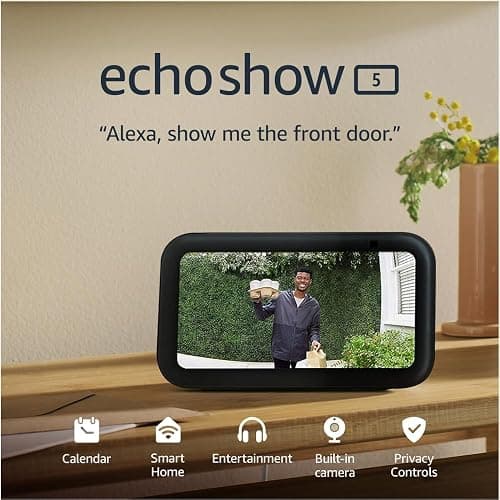 Echo Show 5 (Newest gen) | Smart display and alarm clock with clearer sound | Charcoal thumbnail 7