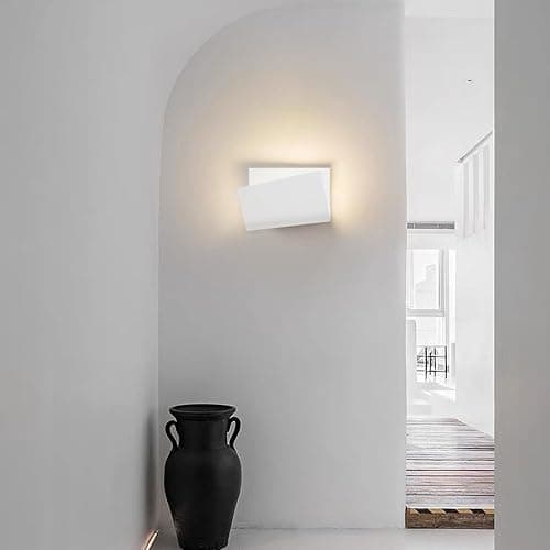 Aimto Wall Sconce Candle Holder Metal Hanging Wall Decorations Wall Candle Holder for Home,Living Room, Bathroom, Dining Room Set of 2（White thumbnail 8