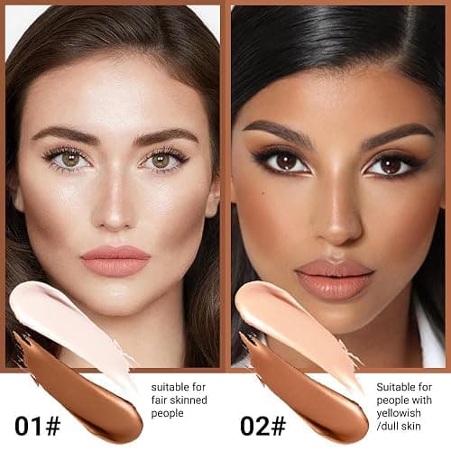 evpct 4 Colors Contour Stick Makeup Set Concealer Stick Cream Contouring Contour Palette Makeup Kit for Beginners Nose Bronzer Stick Liquid Contour Face Highlighter Makeup contorno maquillaje 01+02 thumbnail 3