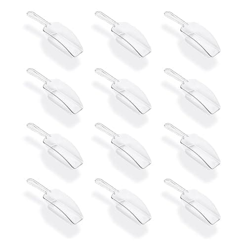Super Z Outlet 5.5" Mini Acrylic Plastic Kitchen Scoops for Weddings, Candy Dessert Buffet, Ice Cream, Protein Powders, Coffee, Tea (Clear) - Image 1