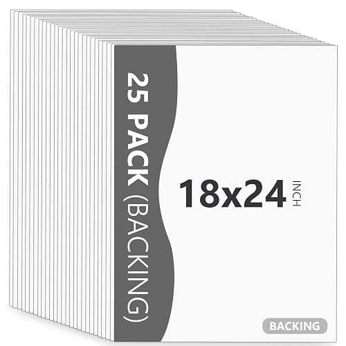 Somime 25 Pack Backing Boards Only - 18x24 Uncut White Mats Matboards, Acid Free & White Core Backerboards, Ideal for Photos/Pictures/Prints/Frames/Arts - Image 1