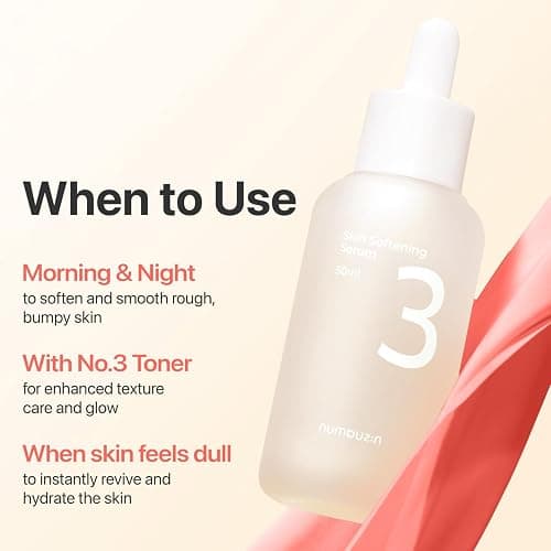 numbuzin No.3 Serum | Skin Softening Serum | Pores, Textured, Bumpy, Rough to Glass Skin | Bifida, Galactomyces, Niacinamide, Adenosine, Panthenol | 1.69 fl. oz. thumbnail 9