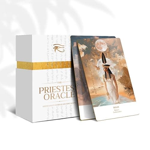 Earth Moon Magick Priestess Oracle Deck: Divine Light Codes of Ancient Egypt | 50 Oracle Cards with Guidebook for Spiritual Awakening, Rituals & Divine Feminine Wisdom - Image 1