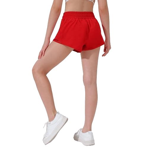 Aurefin Girls Athletic Shorts, Lightweight Running Shorts for Teen Girls Kids Sports Active Short with Zip Pocket and Elastic thumbnail 5