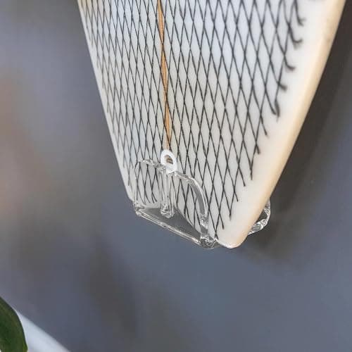 StoreYourBoard Vertical Surfboard Wall Mount, Clear Acrylic Floating Rack | Vertical Surfboard Rack, Surf Board Wall Mounts, Surfboard Hanger, Holds 50 lb, Clear Acrylic thumbnail 7