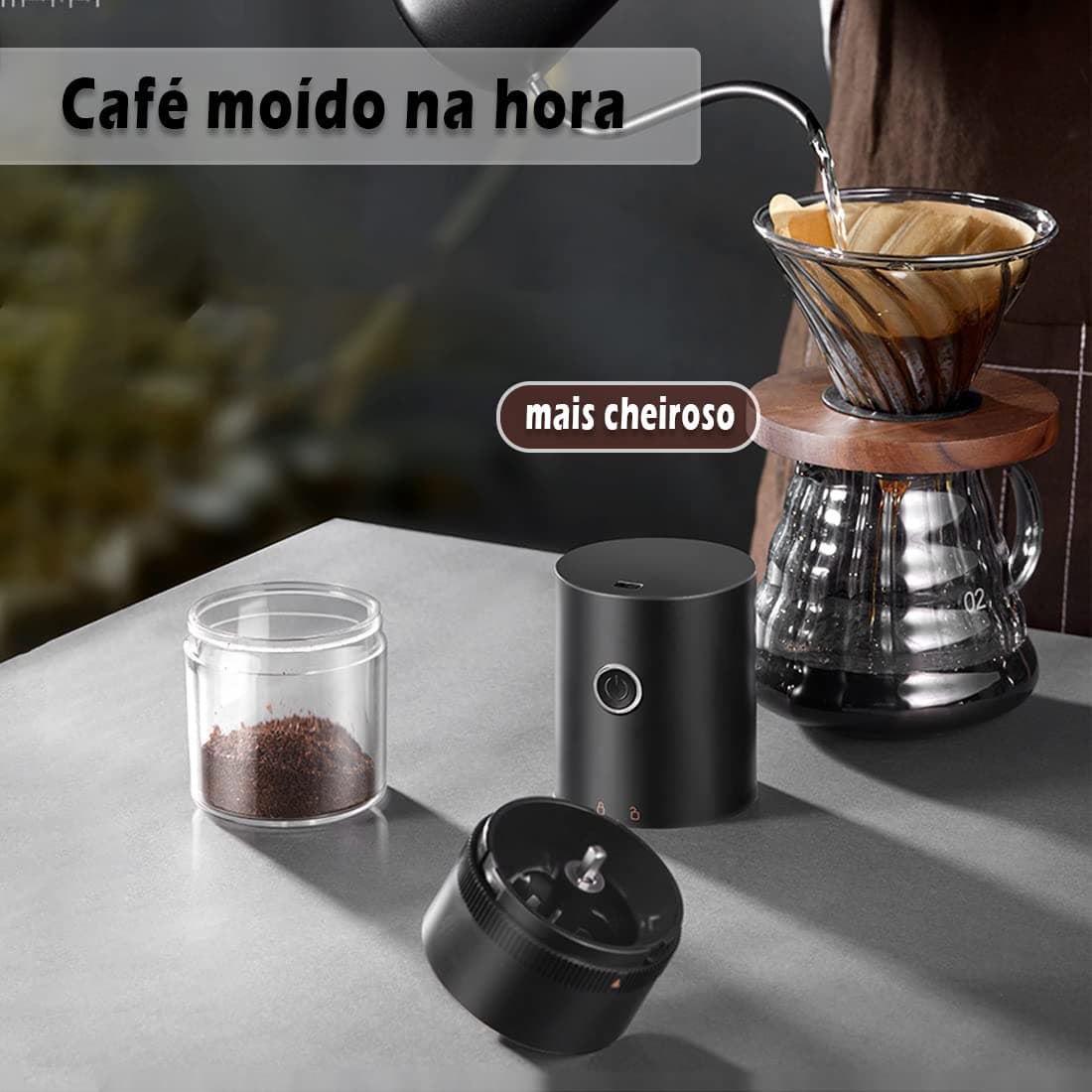 Moedor de café elétrico portátil thumbnail 3