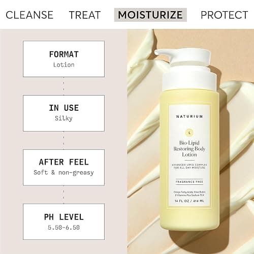 Naturium Bio-Lipid Restoring Body Lotion, 414 mL | Replenishing Moisturising Cream, Shea Butter, B Vitamins & Sodium PCA, Fragrance-Free, Vegan & Cruelty-Free thumbnail 3