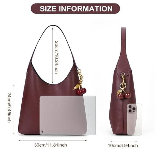 HICARRY Faux Suede Hobo Bags Vegan Leather Shoulder Bag Tote for Women Medium Slouchy Designer Handbags Purses Fall Fashion thumbnail 6