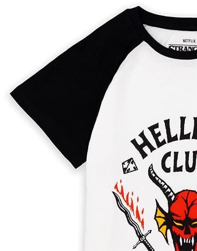Stranger Things Hellfire Club T-Shirt for Kids | Boys Girls Hawkins Society Eddie White Outfit | Season 4 Merchandise thumbnail 6
